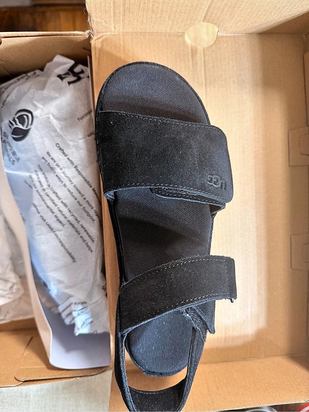 UGG W Goldenstar Black Sandals US 7.5